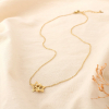 Collier acier inoxydable étoiles entrelacées 0125134 doré