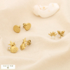 Ensemble 3 boucles d'oreilles acier coquillage 0325131 doré