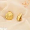 Boucles d’oreilles CLIP acier inoxydable martelé 0325199 doré