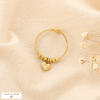 Bague acier inoxydable fine breloque coeur 0425018 doré