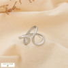 Bague acier inoxydable croisé intemporel 0425080 argenté