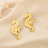 2 Charms breloques marin hippocampe acier inoxydable 0625120 doré