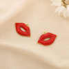 2 Breloques pendentif lèvres rouges acier inoxydable 0625129 rouge