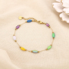 Bracelet acier inox cristal facetté multicolore 0225266 multi