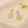 2 charms pendentifs soleil acier inoxydable strass 0625135 doré