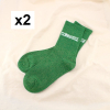 2 paires chaussettes à paillettes message CONNASSE 0625086 vert