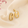 Boucles d’oreilles acier inoxydable grain de café 0325203 doré