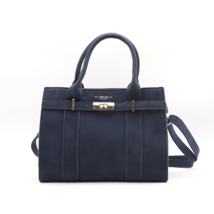 Sac à main en simili-cuir façon daim Flora&Co 0925503 bleu foncé