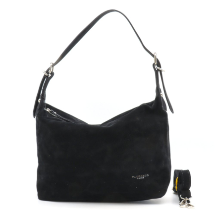 Sac porté épaule Flora&Co simili-cuir façon daim anse réglable 0925504 noir