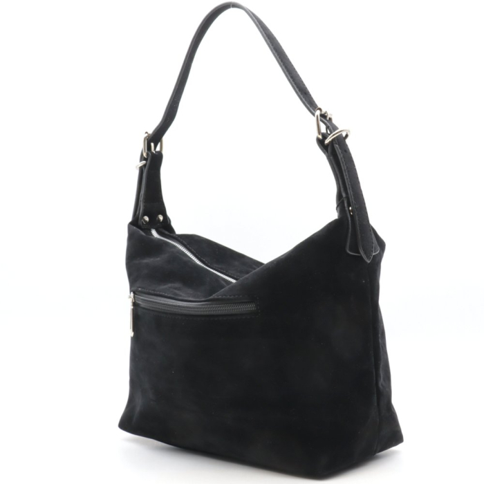Sac porté épaule Flora&Co simili-cuir façon daim anse réglable 0925504 noir