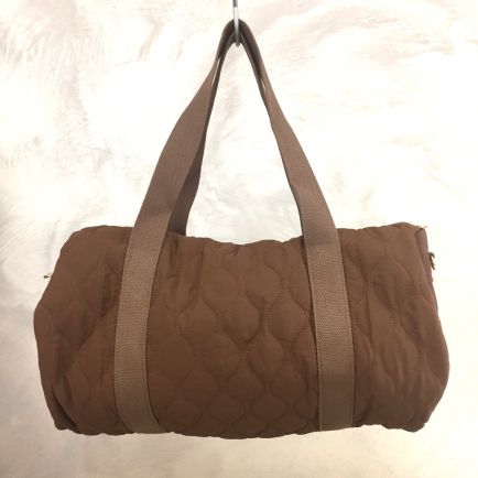 Sac bowling polyester matelassé larges anses 0925508 marron foncé