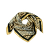 Carré satin motif léopard polyester 0725512 marron