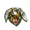 Carré satin imprimé roses fleurs polyester 0725520 multi