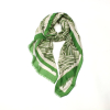 Foulard imprimé graphique rayure viscose coton 0725511 vert