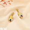Charm breloque acier cœur ex-voto sacré émail chien 0625502 doré