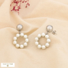 Boucles d’oreilles acier inoxydable perle acrylique 0325520 argenté