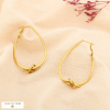 Boucles d'oreilles créoles acier inoxydable nœud 0325517 doré