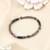 Bracelet élastique acier acrylique marbré cristal 0225538 gris foncé