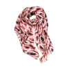Foulard imprimé abstrait motif ovale viscose coton 0725502 magenta
