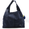 Sac porté épaule façon daim polyester Flora&Co 0925521 bleu foncé