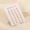 12 paires de puce d'oreilles infini acier inoxydable 0319524 doré rose
