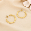 Boucles d’oreilles demi-créoles acier inox torsadé 0325575 doré
