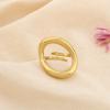 Bague acier inoxydable ajouré contemporain 0425538 doré