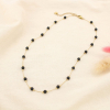 Collier acier inoxydable bille 4mm pierre 0125575 noir
