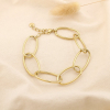 Bracelet acier inoxydable grosse maille ovale 0225583 doré