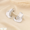 Boucles d’oreilles sculptural acier inoxydable mat 0325527 argenté