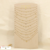 Ensemble 12 colliers minimaliste acier inox strass 0125555 doré