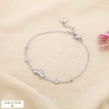Bracelet acier inoxydable strass couronne 0225547 argenté