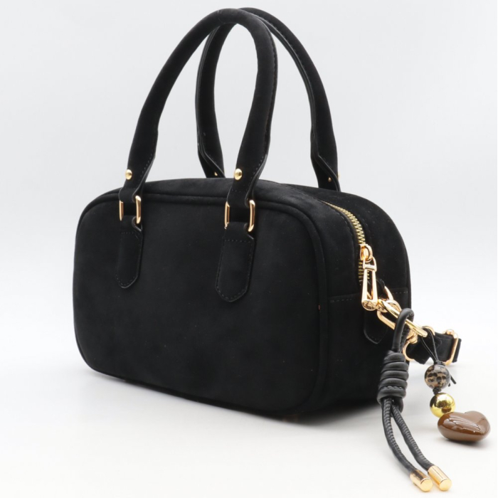 Sac à main long Flora&Co simili-cuir façon daim 0925523 noir