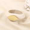Bracelet ouvert manchette acier résine marbrée 0225529 naturel/beige