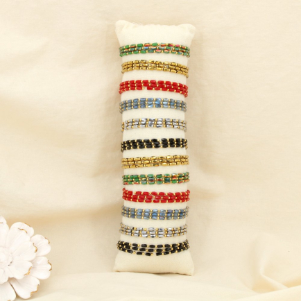 Ensemble 36 bracelets élastique cristal facetté CCB 0225612 multi