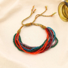 Bracelet multi-rangs cristal cordon coulissant 0225503 multi