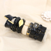 Ensemble 8 bracelets acier résine nuance noir 0225617 noir