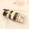 Ensemble 8 bracelets acier résine nuance taupe 0225621 taupe