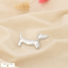 Broche épingle acier inoxydable chien teckel 0525513 argenté