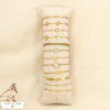 Ensemble 12 bracelets acier coeur fleur goutte 0225623 doré
