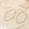 Boucles d’oreilles créoles acier inoxydable torsadé 0325594 argenté