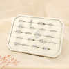 Ensemble 20 bagues acier ouvert argenté strass 0425557 argenté