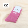 2 paires chaussettes à paillettes message DIVA 0626004 fushia