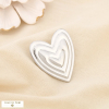 Broche à épingle cœur stylisé acier inoxydable 0525516 argenté