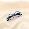 Broche lunettes résine effet écaille épingle métal 0525512 bleu