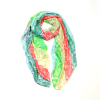 Foulard imprimé style tie & dye viscose coton 0726019 vert