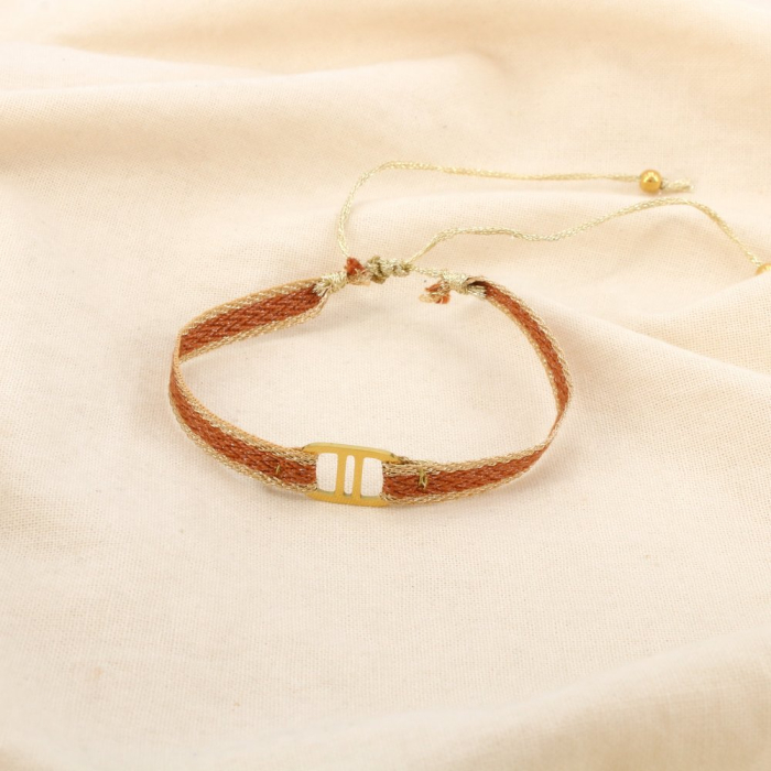 Ensemble 6 bracelets acier polyester ajustable 0226113 multi