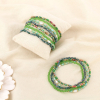 Ensemble 12 bracelets élastique cristal nuance verte 0226115 vert foncé