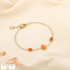 Bracelet acier inoxydable verre gouttes 0226072 orange