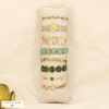 Ensemble 8 bracelets acier inoxydable nuance vert 0226127 vert foncé